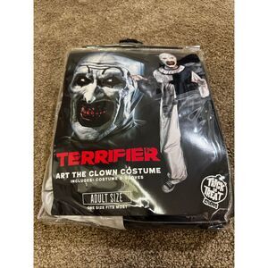 Trick Or Treat Studios Black Silver Terrifier Art The Glow Clown Costume OS NWOT